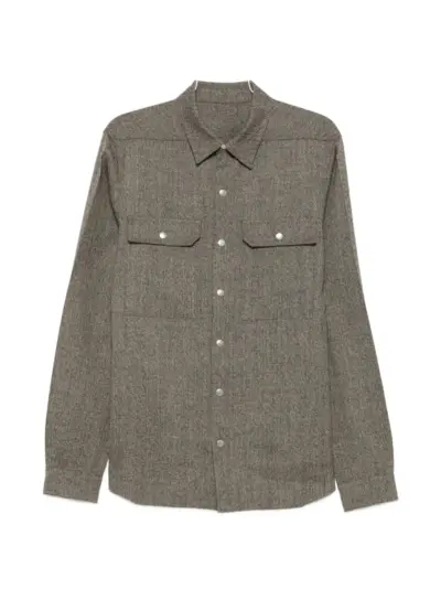 Rick Owens back-strap shirt - Grey