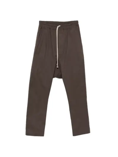 Rick Owens drawstring drop-crotch trousers - Brown