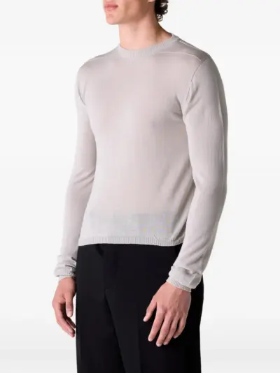 Rick Owens fine-knit cropped sweatshirt - Neutrals