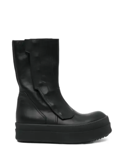 Rick Owens panelled leather boots - Black