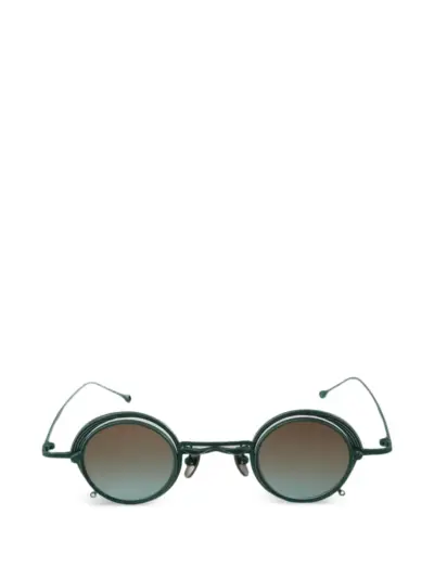 Rigards round-frame clip-on sunglasses - Green