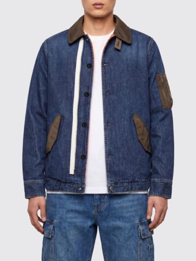 SACAI Jacket Men color Blue