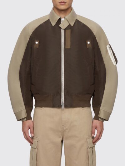 SACAI Jacket Men color Brown