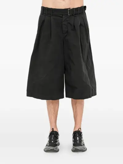 The Viridi-Anne belted bermuda shorts - Black