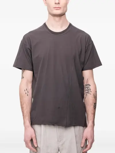 The Viridi-Anne raw-edge short-sleeve T-shirt - Grey