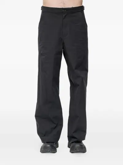 The Viridi-Anne ripstop wide-leg trousers - Black