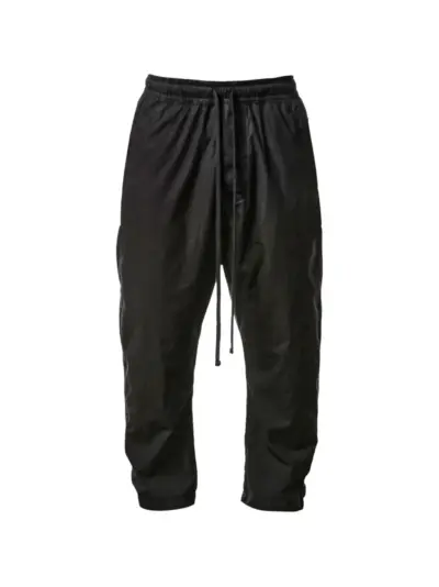 Thom Krom drawstring-waistband tapered trousers - Black