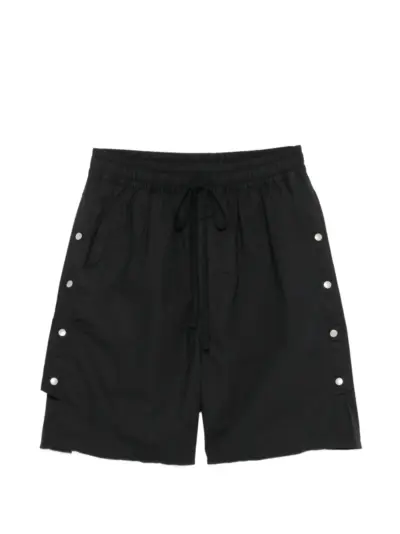 Thom Krom press-stud drawstring shorts - Black