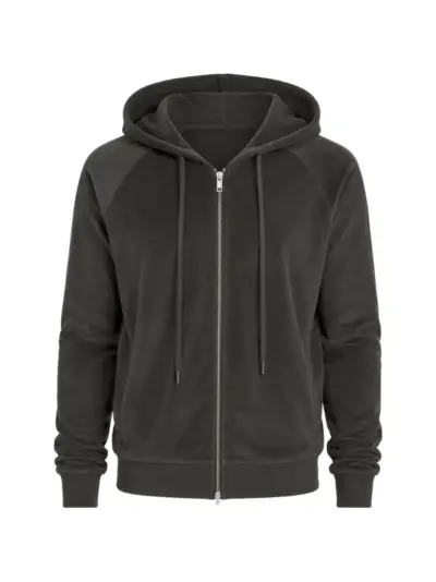Thom Krom raglan-sleeve zip-up hoodie - Grey