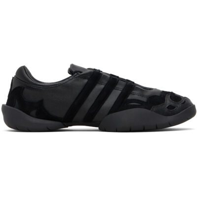 Y-3 Black Regu Leather Sneakers