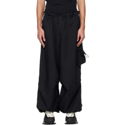 Y-3 Black Sport Uniform Wide Cargo Pants