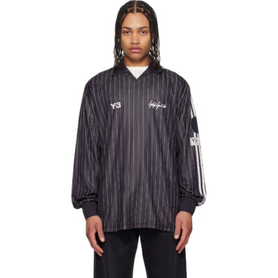Y-3 Black Zinedine Zidane Soccer Long Sleeve Jersey T-shirt
