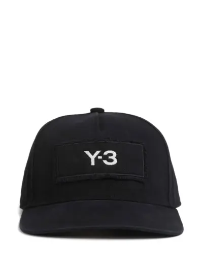 Y-3 logo-patch cap hat - Black