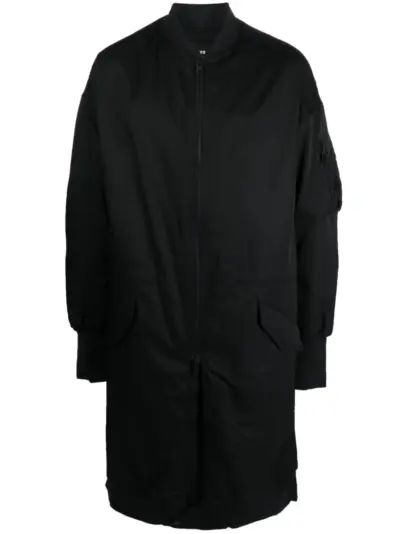Y-3 longline bomber coat - Black