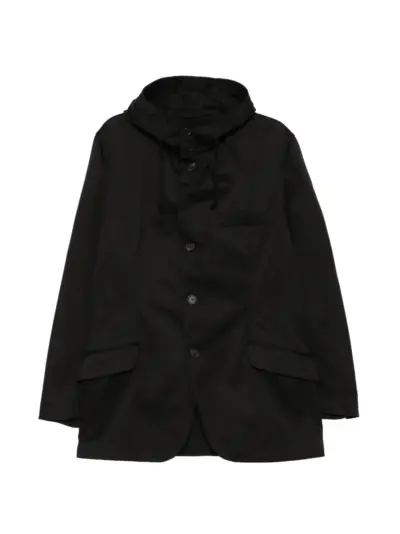 Yohji Yamamoto cotton chino jacket - Black