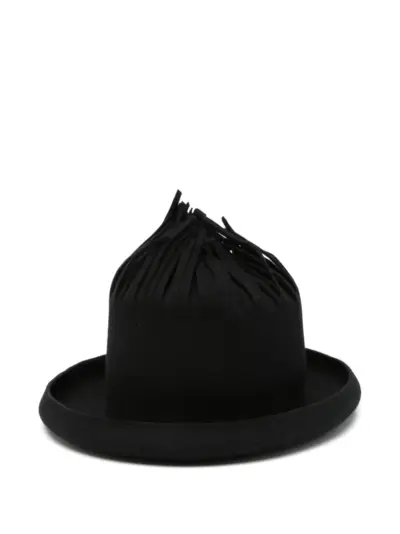 Yohji Yamamoto fringed hat - Black