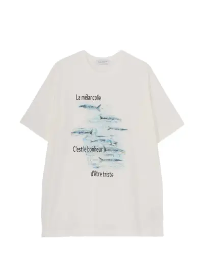Yohji Yamamoto graphic-print T-shirt - White