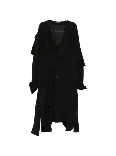 Yohji Yamamoto layered-detail coat - Black