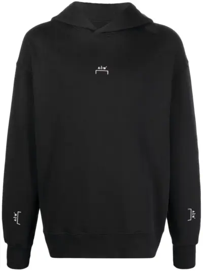 A-COLD-WALL* cotton logo-print hoodie - Black
