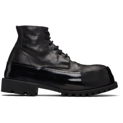A DICIANNOVEVENTITRE Black Horse CMB1 Mid Ankle Boots
