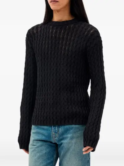 Ann Demeulemeester Areld chunky-knit cotton sweater - Black