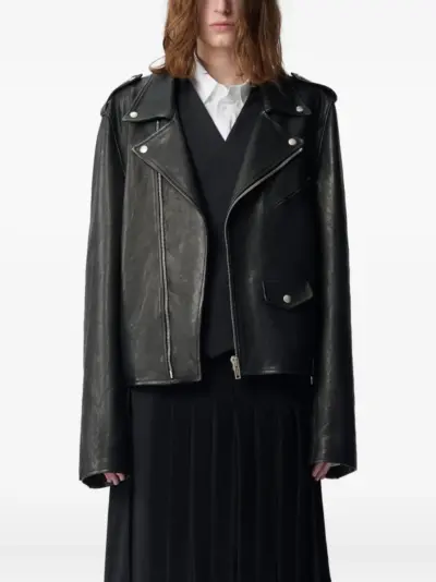Ann Demeulemeester Arvid biker jacket - Black