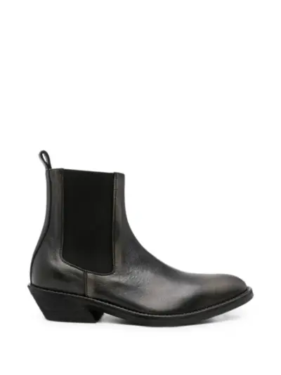 Ann Demeulemeester Caru faded-effect chelsea boots - Black
