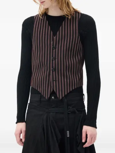Ann Demeulemeester Kaare pinstripe-pattern waistcoat - Black
