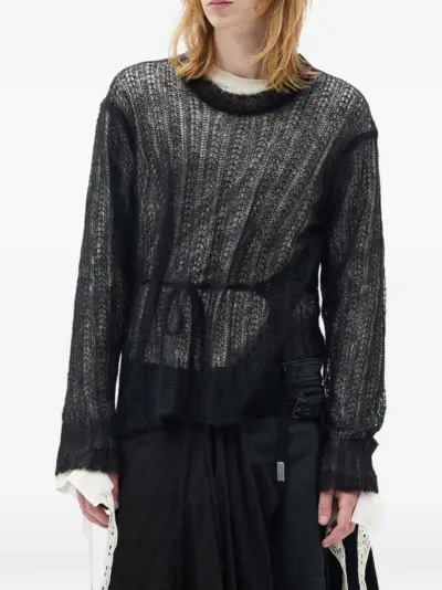 Ann Demeulemeester Levar open-knit sweater - Black