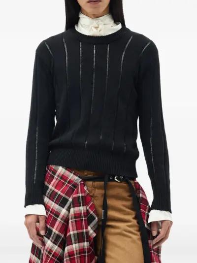 Ann Demeulemeester Rikki brushed-rib sweater - Black