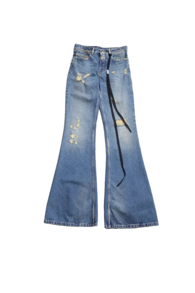 Ann Demeulemeester flared jeans with scuffs