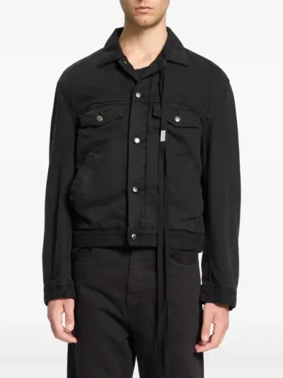 Ann Demeulemeester long-sleeved denim jacket - Black