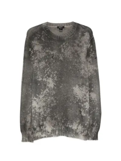 Avant Toi distressed-effect ribbed-knit sweater - Black