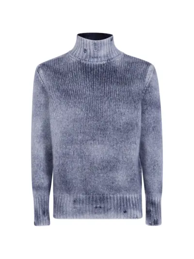 Avant Toi distressed roll-neck sweater - Grey