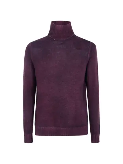 Avant Toi high-neck rib-trimmed sweater - Purple