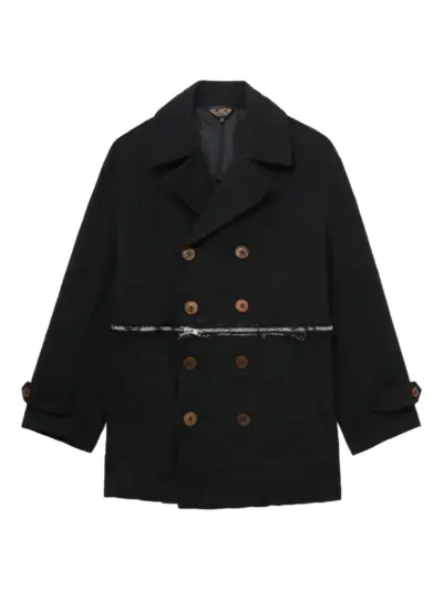 Black Comme Des Garçons double-breasted zip jacket