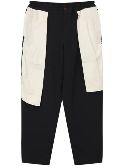 Black Comme Des Garçons panel-construction trousers