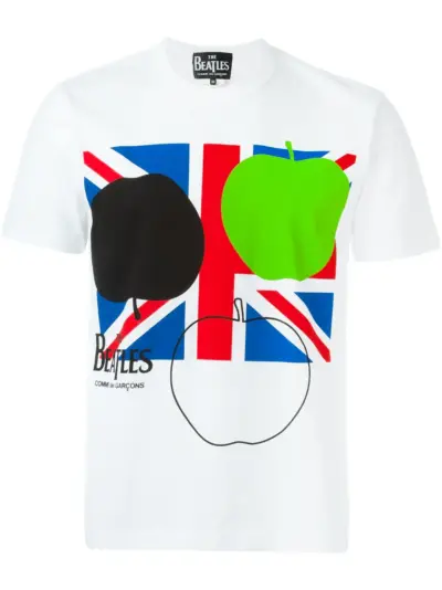 Comme Des Garçons Union Jack print T-shirt - White