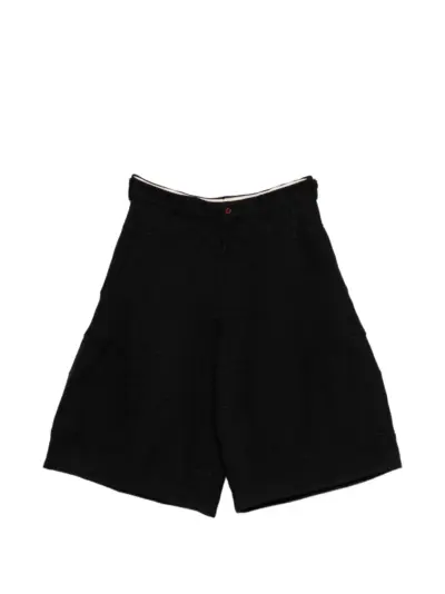 Comme Des Garçons panelled textured-finish shorts - Black
