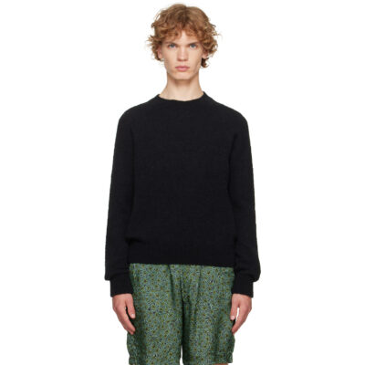Dries Van Noten Black Alpaca Sweater