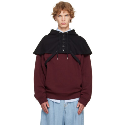 Dries Van Noten Black Cape Hoodie