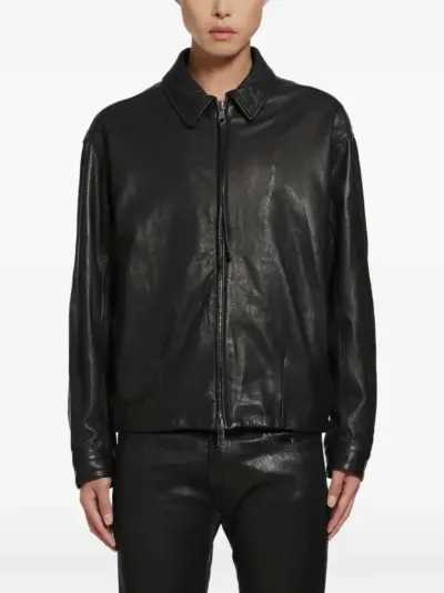 Giorgio Brato zip-up leather jacket - Black