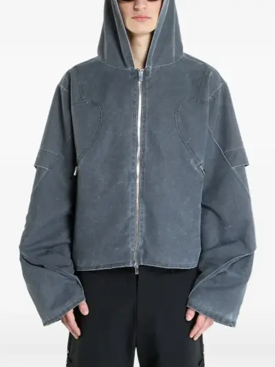 HELIOT EMIL hooded crinis jacket - Grey