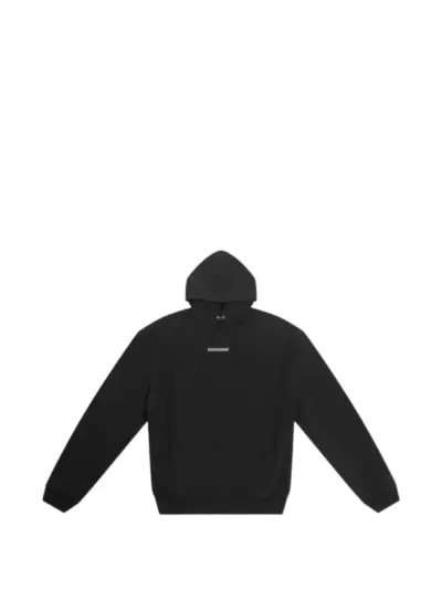HELIOT EMIL logo-plaque drawstring hoodie - Black