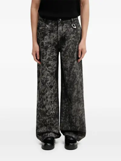 HELIOT EMIL metallic-effect jeans - Black