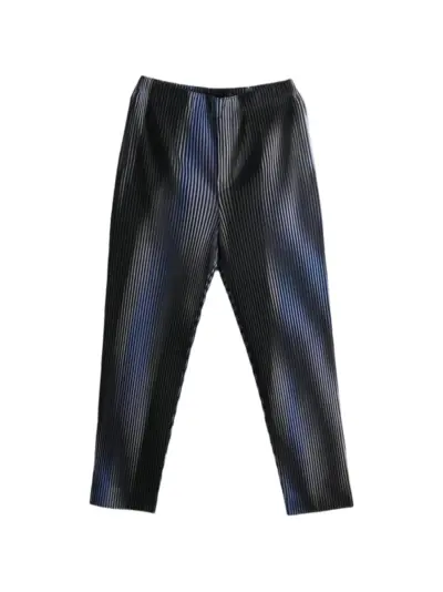 Homme Plissé Issey Miyake Blend Of Lights pleated straight-leg trousers - Black