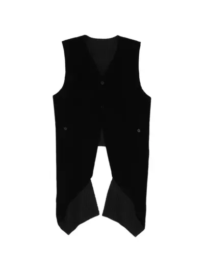 Homme Plissé Issey Miyake Tuxedo Pleats vest jacket - Black