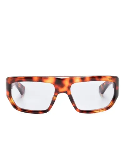 Jacques Marie Mage Vicious rectangle-frame sunglasses - Brown