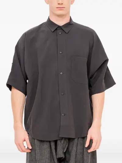 Jan Jan Van Essche short-sleeve button-loop shirt - Grey