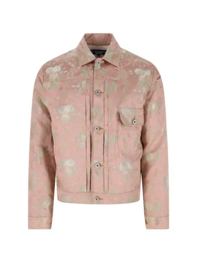 Junya Watanabe MAN regular-fit denim jacket - Pink
